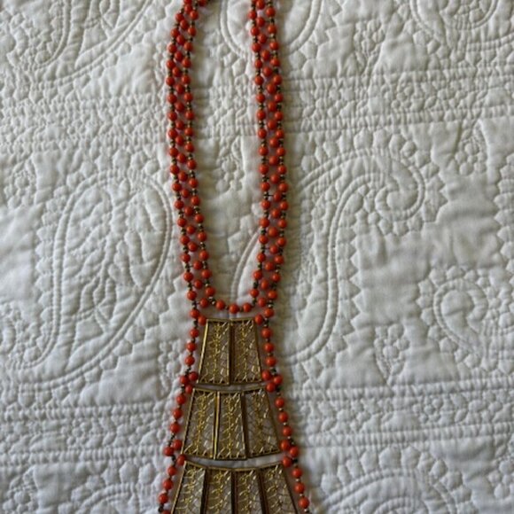 1970’s  Woven Castlecliff necklace with Graduated & articulated Floral  Pe - Picture 3 of 6